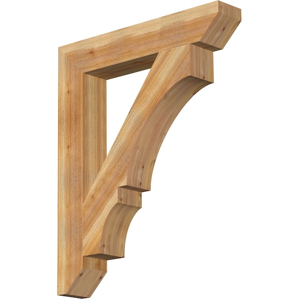 Ekena Millwork Balboa Slat Rough Sawn Bracket, Western Red Cedar, 6"W x 36"D x 44"H BKT06X36X44BOA06RWR - main